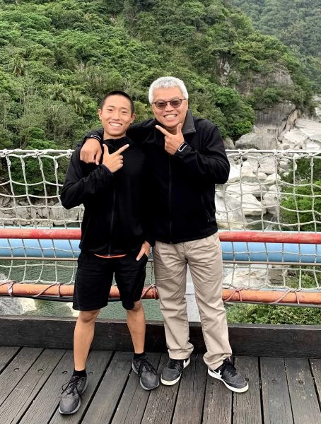 玉里高中林谷諺是中華奧運射箭代表隊總教練林政賢的兒子。林政賢/提供。
