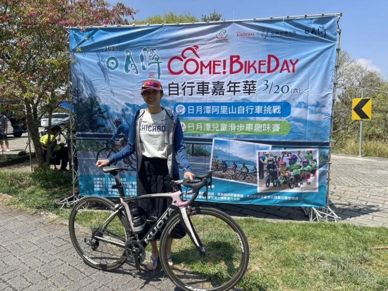 女子組冠軍羅紹萍。中華民國自行車騎士協會/提供。