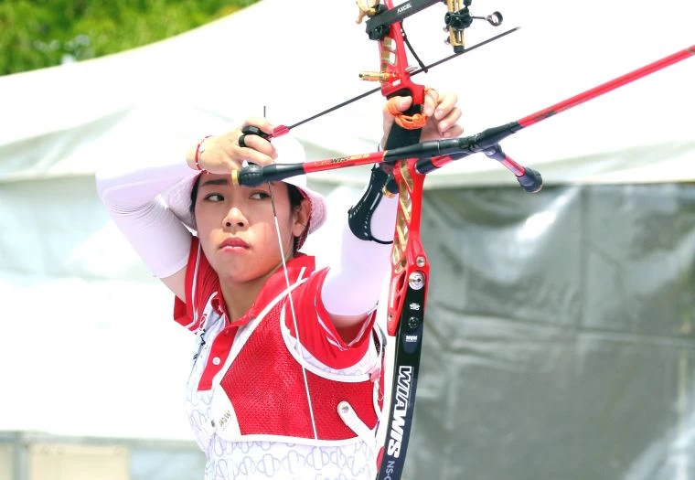 台中銀行譚雅婷貢獻兩勝。中華企業射箭聯盟／提供。