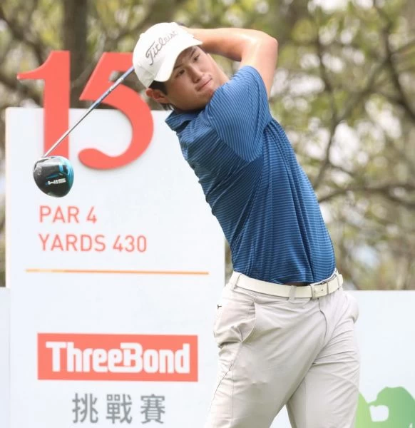 ThreeBond挑戰賽開幕戰蔡凱任66桿(-6)暫並列第二。鍾豐榮攝影