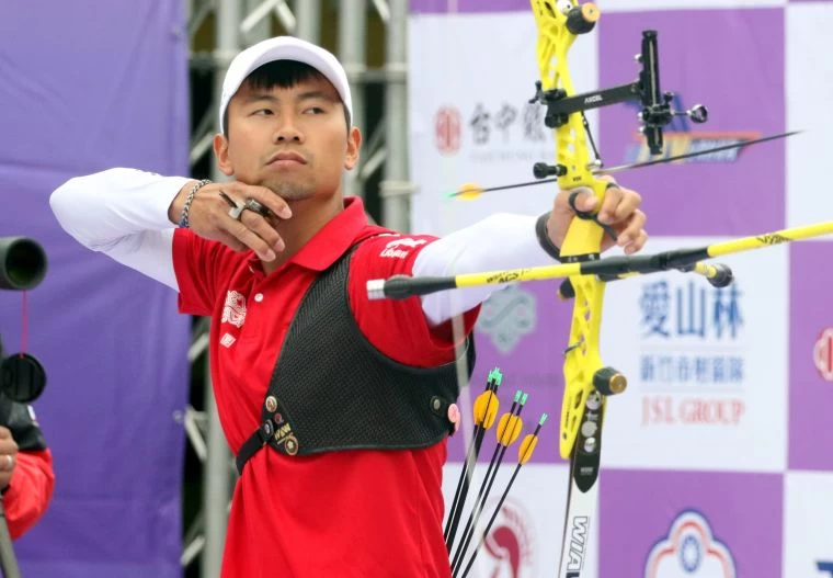寒舍集團魏均珩六連勝,勝率百分百。中華企業射箭聯盟/提供。