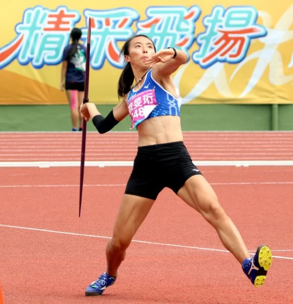 全中運高女七項全能金牌得主馬公高中歐旻珩。林嘉欣/攝影。