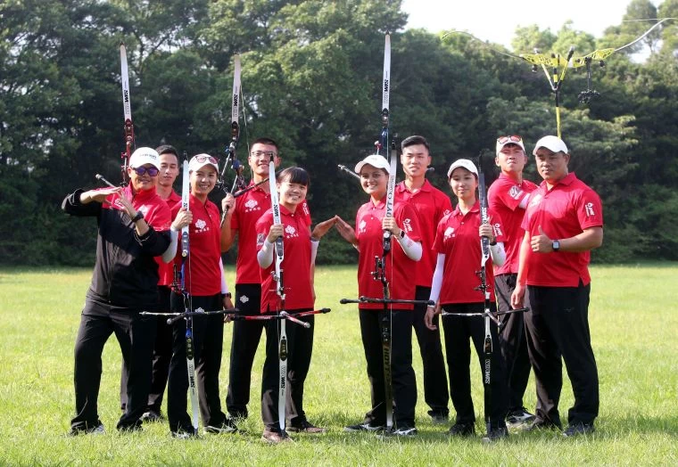 寒舍集團開心收下隊史第五場完勝。中華企業射箭聯盟／提供