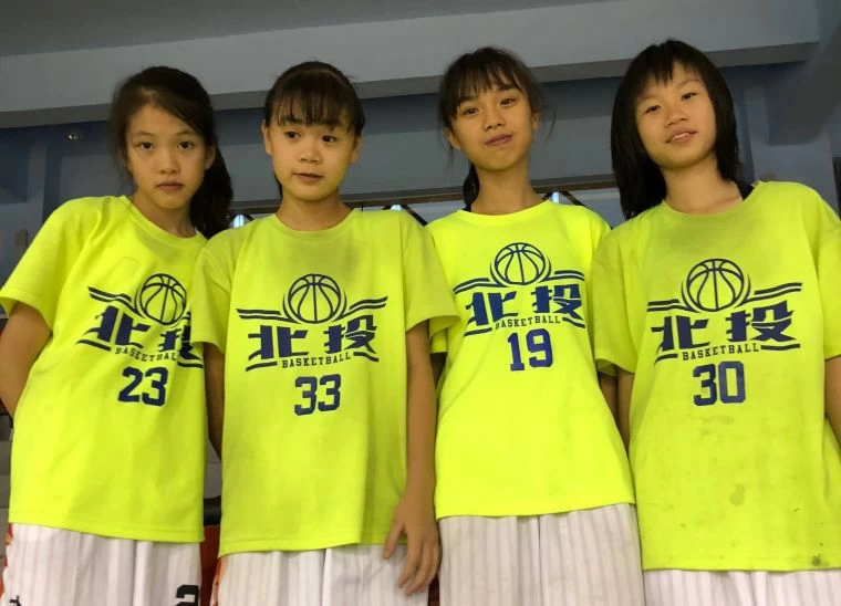 北投確定挑戰JHBL甲級的4俠女葉睿芙（左起）、陳柔安、韓允溱、李欣芮。大會提供