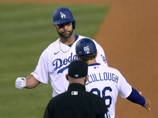 普侯斯（Albert Pujols）加盟道奇的首場比賽，就被安排擔任四番。法新社
