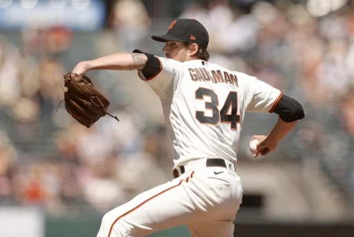 高斯曼(Kevin Gausman),防禦率1.65,今年開季的狀況非常理想。法新社