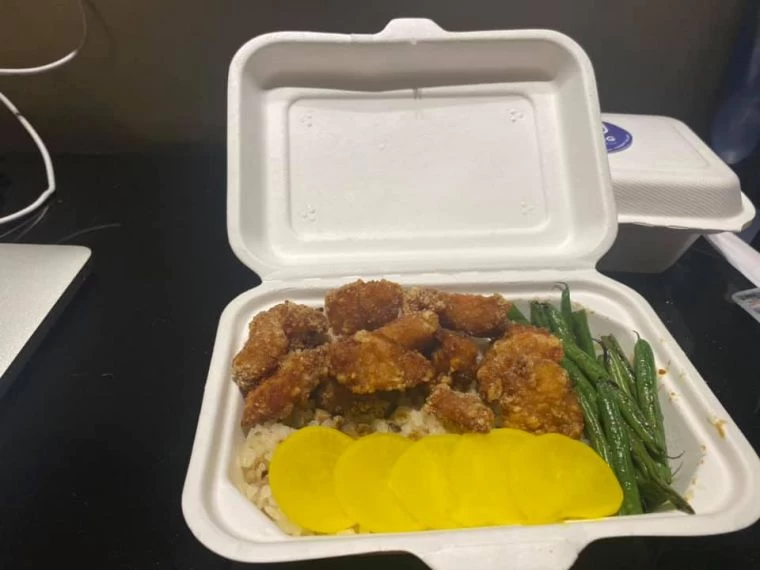 台灣鹽酥雞便當成球員最愛。盧威儒提供