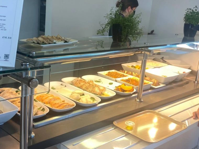 溫網的球員餐廳食物。盧威儒提供