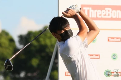 主場業餘選手林義淵首回合71桿(-1),與另外三位業餘選手暫並列第八。葉勇宏攝