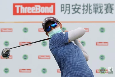 蔡宗佑首回合64桿(-8)佳績破球場紀錄,單獨領先。葉勇宏攝