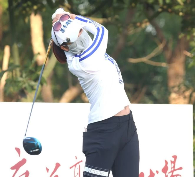 2021貞歡喜傳承賽第一回合，職業組郭艾榛71桿(-1)暫列第三.。TLPGA提供