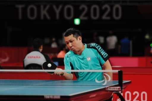 桌球選手程銘志旗開得勝。體育署提供