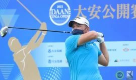 大安公開賽第二回合詹世昌(-8)暫並列第一。鍾豐榮攝