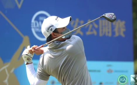 大安公開賽第三回合李玠柏(-8)暫列第二。鍾豐榮攝