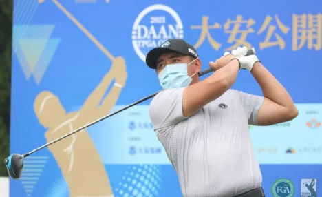 大安公開賽第三回合葉昱辰今天打出69桿,暫並列第四。鍾豐榮攝