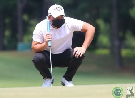 大安公開賽第三回合詹世昌(-11)領先三桿暫列第一。鍾豐榮攝