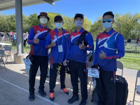 台灣射箭隊在男團有機會爭銅。許語喬提供