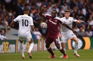 西漢姆聯主力射手安東尼奧(Michail Antonio)。法新社