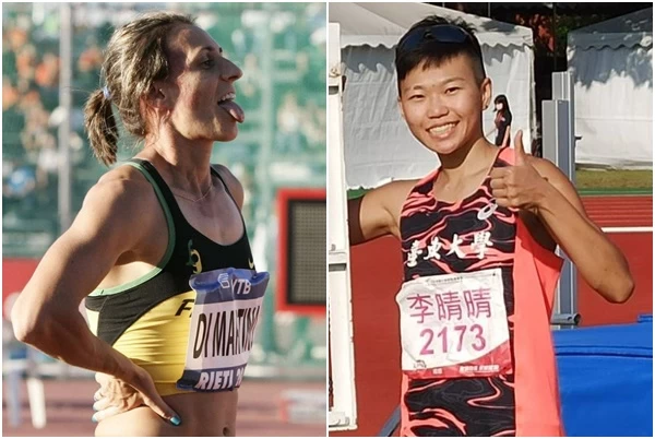 李晴晴(右)效法義大利「小巨人」想跳出新高度。合成照片