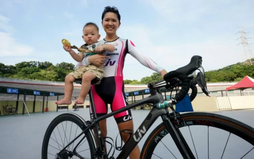 台中市車隊曾可妡也是一位有1歲2個月的媽媽車手。游智勝攝