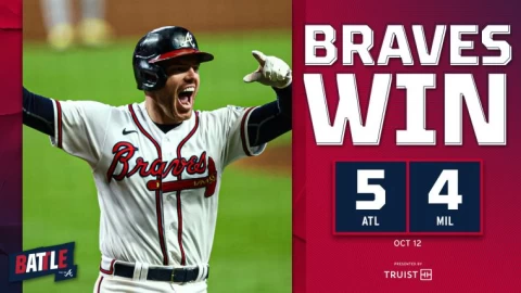 佛里曼(Freddie Freeman)全壘打獲勝。摘自勇士推特