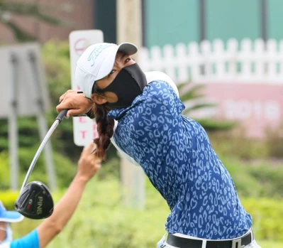 戴嘉汶以兩回合總桿低於標準桿2桿的142桿,暫居第五。TLPGA提供/葉勇宏攝影