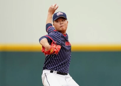 世界12強賽國手王宗豪代表高雄市出賽,中繼2局飆5K,變速球相當犀利。游智勝攝