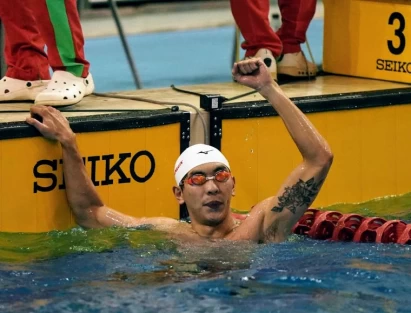 莊沐倫游破自己保持2年半的全國紀錄。游智勝攝