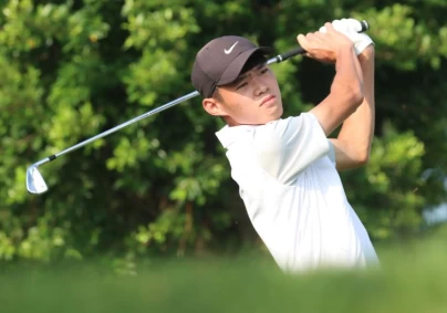 2021ThreeBond福興挑戰賽第一回合業餘選手林宸駒70桿(-2)暫並列第二。鍾豐榮攝影