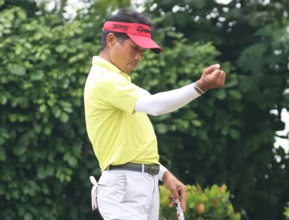 2021ThreeBond福興挑戰賽第一回合長春好手翁永田69桿(-3)暫列第一。鍾豐榮攝影