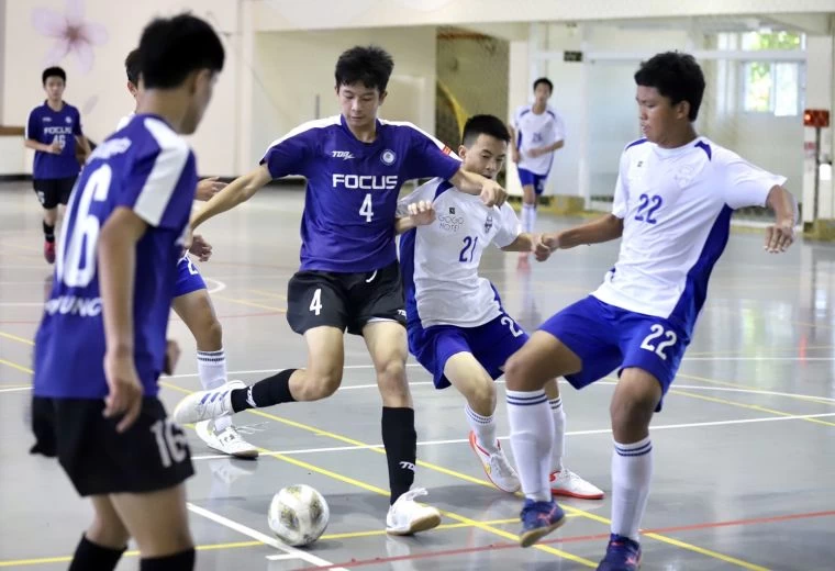 國中冠軍戰由福科擊敗崇倫奪勝。台中市足委會提供