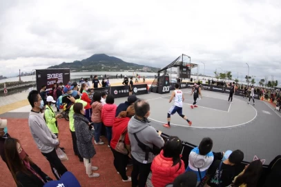 3X3EXE淡水站吸引民眾到場觀賽。大會提供