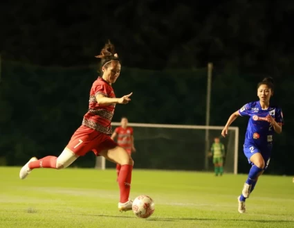 34歲陳雅惠為花蓮射進關鍵致勝球。花蓮女足提供