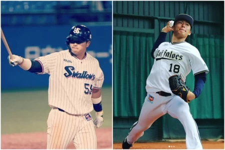 山本由伸、村上宗隆獲年度MVP。合成照片
