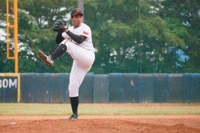 文化郭玟毅在3又2/3局、12個打席中送出5次三振。陳孟葦攝
