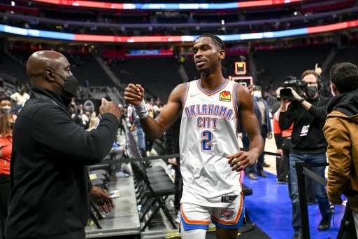 亞歷山大(Shai Gilgeous-Alexander)幫助雷霆逆轉以104-103擊敗對手。法新社