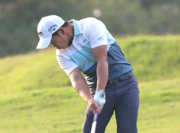 台豐公開賽第一回合李玠柏67桿(-4)暫列第四。鍾豐榮攝影