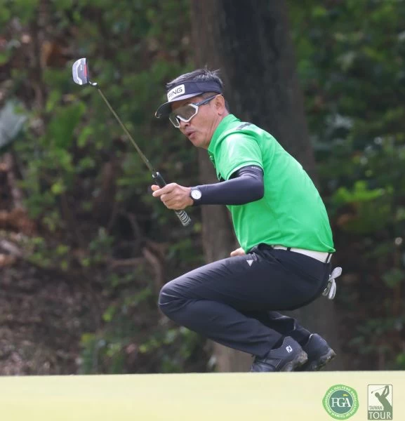 台豐公開賽第一回合林文堂66桿(-5)暫並列第一。鍾豐榮攝影