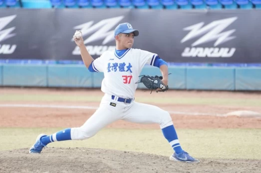 黃紹睿8局好投助台體勝場開張。大專體總提供
