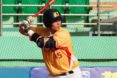 9局上敲出致勝安打，高允謙覺得能幫助球隊贏球很開心。陳孟葦攝