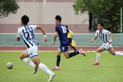銘傳(藍衣)、台體預賽交鋒握手言和。大專體總提供