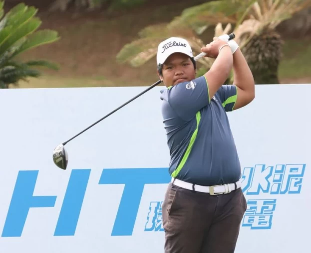 14歲業餘選手羅永成最後一回合打出69桿以(-1)並列第14名。鍾豐榮攝影