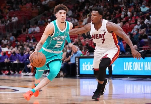 夏洛特黃蜂「球三弟」鮑爾(LaMelo Ball)成為史上第三年輕入選明星賽的球員。法新社