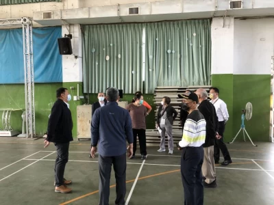 110年12月16日,會勘彰化縣預定拔河競賽場地。體育署提供