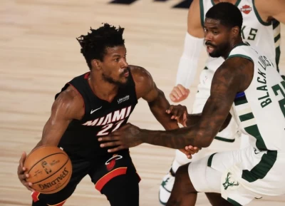 在士官長巴特勒(Jimmy Butler)常常進入傷兵名單,但熱火今年的戰績保持得非常出色。法新社
