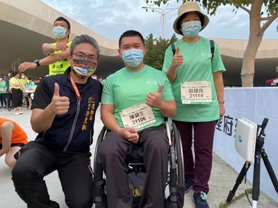 台中運動局長至現場為臺中身障選手加油。(運動局提供)