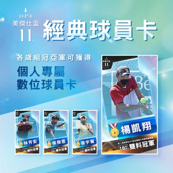 各組冠亞軍可獲得個人專屬的數位經典球員卡。海碩整合行銷提供