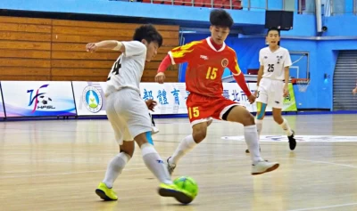 嘉縣東石(紅)去年拿下第五名創隊史最佳。(中華民國五人制足協提供)