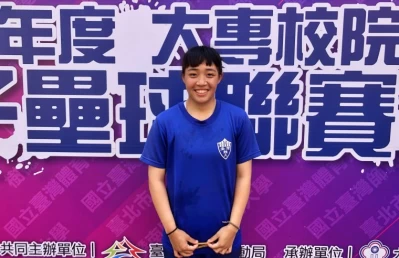 黃欣大學第一次擔任第四棒超緊張。（ 大專體總提供）
