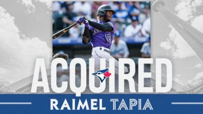 藍鳥換來洛磯「單季20盜快腿塔帕（Raimel Tapia）」。摘自藍鳥推特